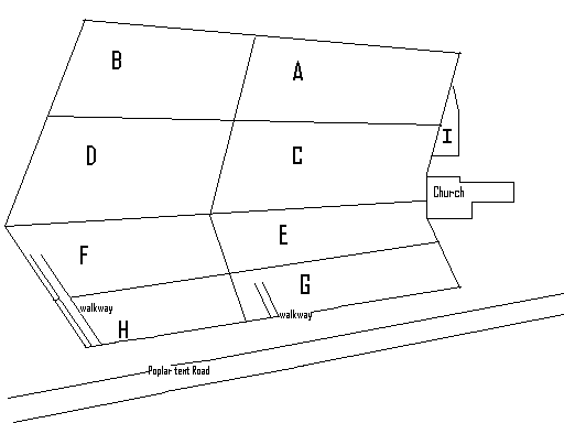 Map of Poplar Tent cemetery